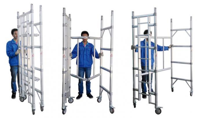 Mobile Aluminium Scaffold Tower Folding Scaffolding Tower With 4M ...