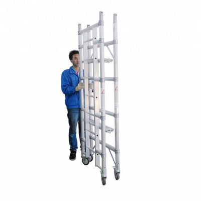 Mobile Aluminium Scaffold Tower Folding Scaffolding Tower With 4M Scaffolding Height
