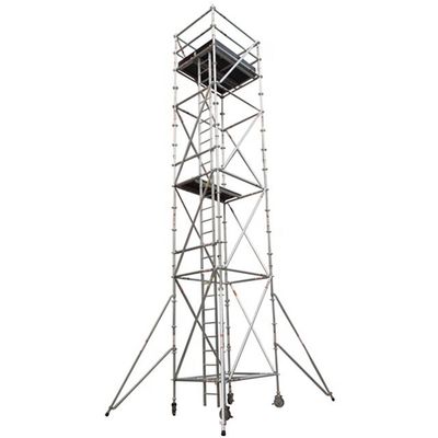 Good price Ring Lock Access Mobile Aluminium Tower Scaffold 2-40m Height With Fewer Components online