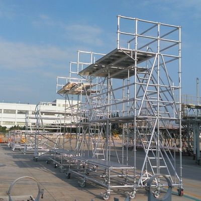 Good price Lightweight Aluminium Scaffolding Tower 2-50m Height For Aviation Industry Access Platforms online