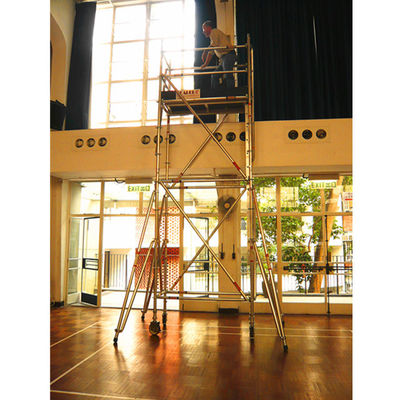 Good price Aluminum Mobile Access Ringlock Scaffolding Tower 3.2mm Thickness 2m-40m Height online