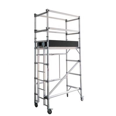 Good price Silver Aluminium Scaffold Tower Customized Mobile Foldable Scaffolding Tower online