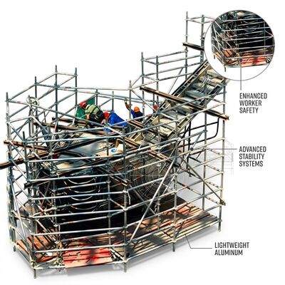Good price Push-Fit Interlock Aluminium Scaffold Tower Tool-Free Assembly No Hammer Required Quick Connect Access Platform EN1004 online