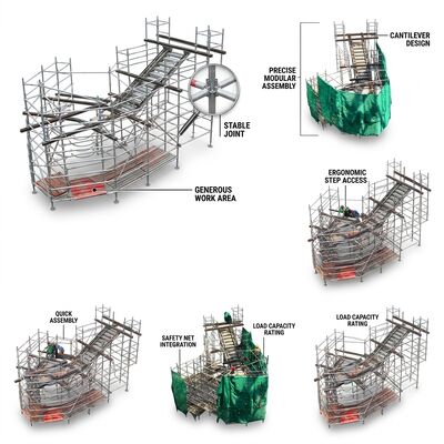 Good price Cantilever Extension Aluminium Scaffold Tower 1.5m Extended Reach Platform Over-Obstruction Access System EN1004 CE online