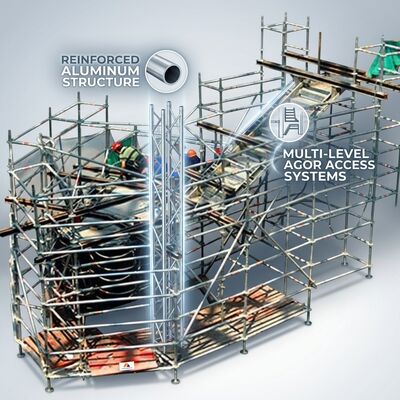 Good price Industrial Boiler Maintenance Aluminium Scaffold Tower Radiant Heat Barrier Intumescent Deck Compact Bay Power Plant online